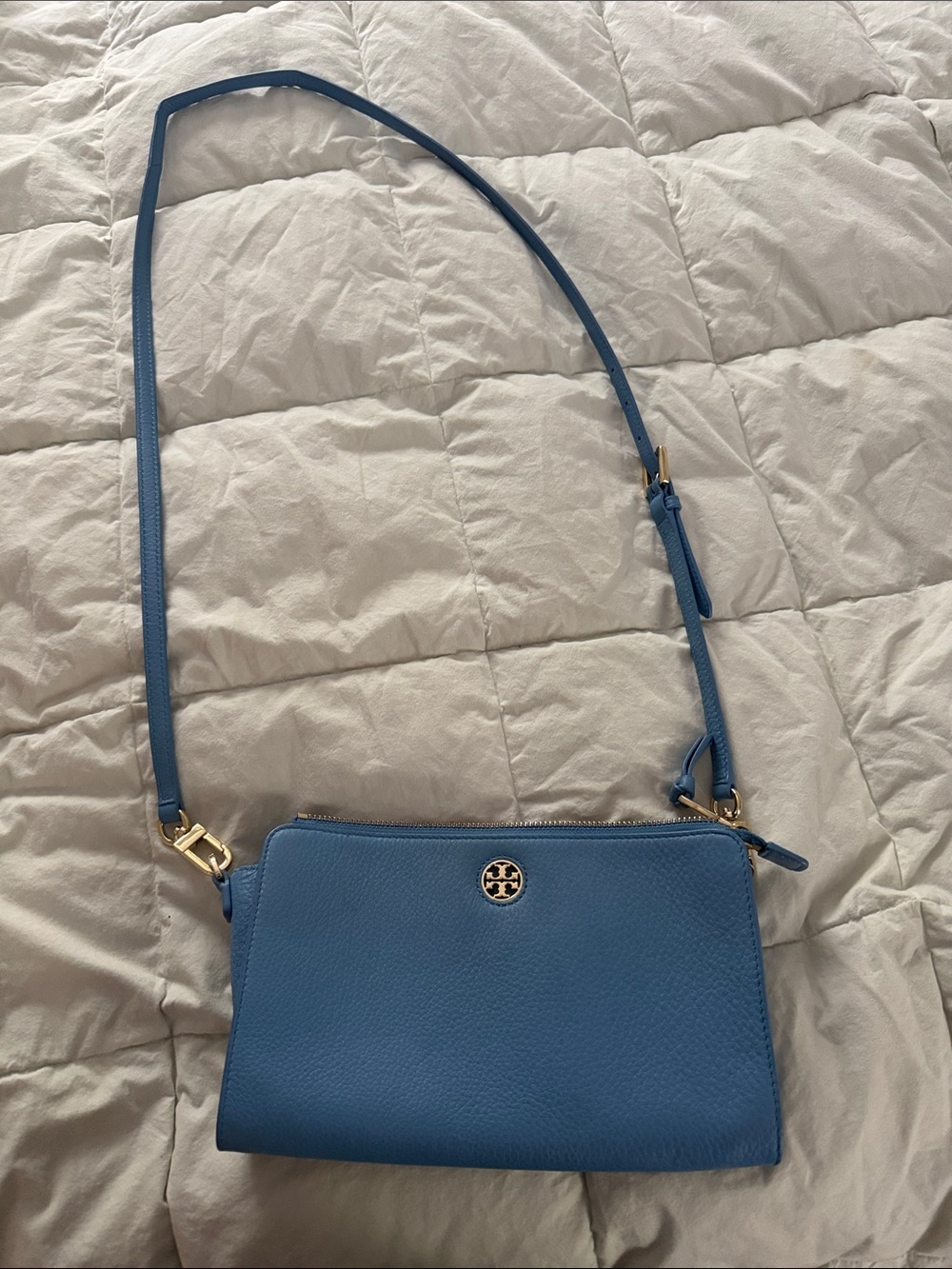 Tory Burch Blue Leather Crossbody Bag